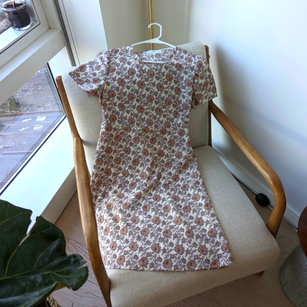 Vintage style cottagecore paisley dress